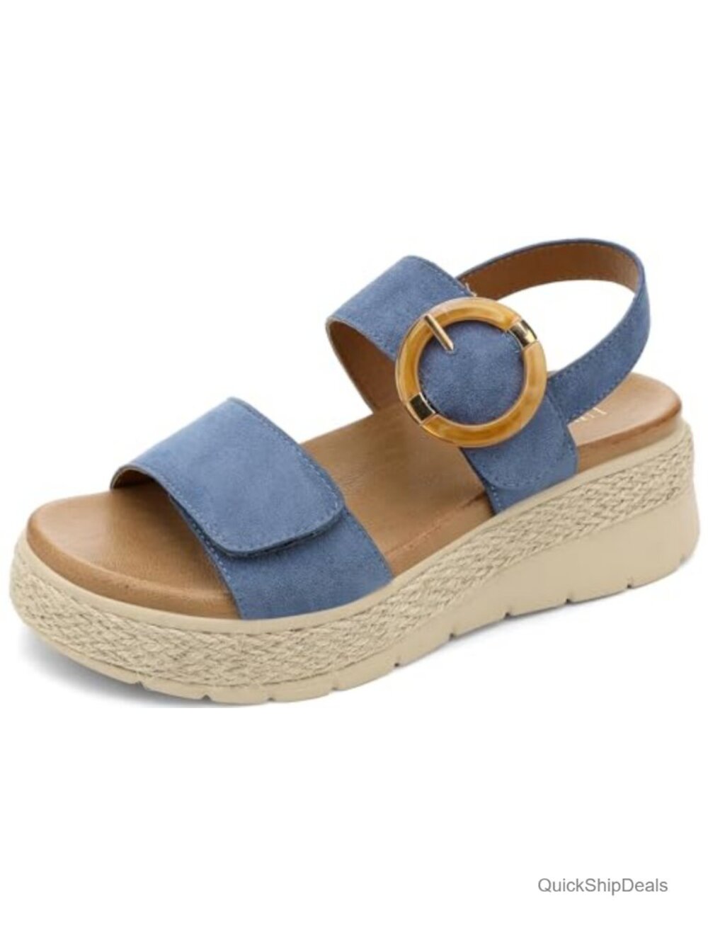 Women's Espadrille Platform Wedge Sandals Orthopedic Arch Support Low Heel